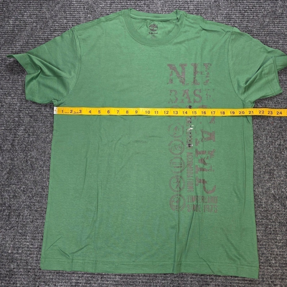 Timberland Short Sleeve T-Shirt Men's Size M Green NH Base Camp 100% Cotton NEW - Picture 8 of 8